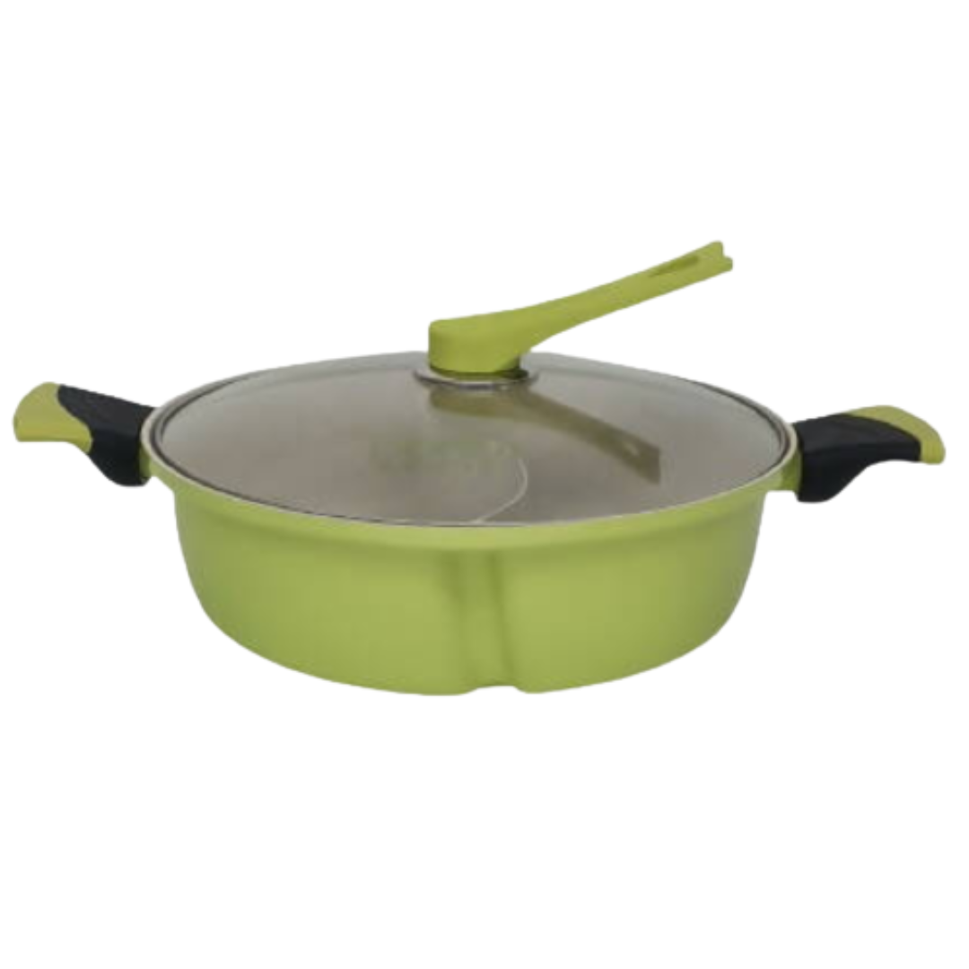 DIDNIKA- 30cm pot Double Pan (Green color) DIDNIKA- 30cm pot Double Pan (Green color)